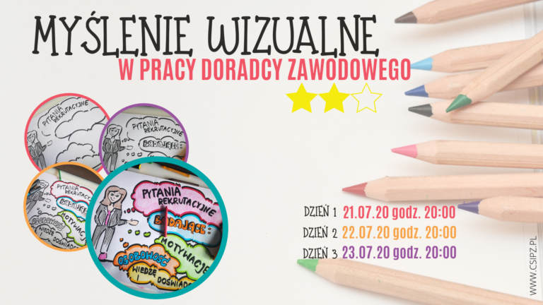 3-dniowe bezpłatne Wyzwanie: Myślenie Wizualne w pracy Doradcy - poziom ponadpodstawowy 1 MYSLENIE WIZUALNE W PRACY DORADCY ZAWODOWEGOfbwyd2lipiec