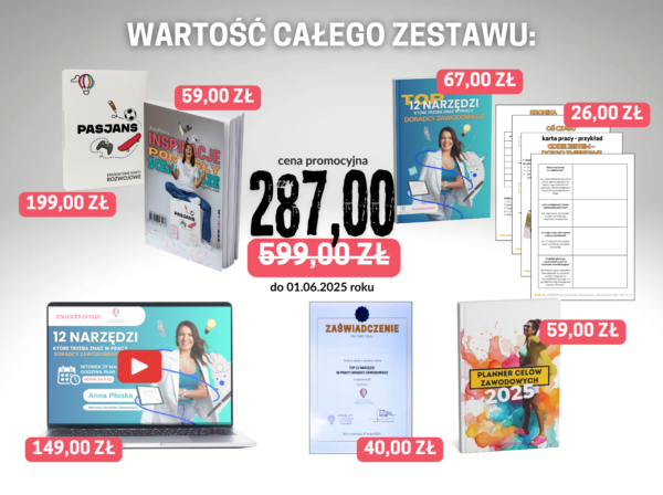 narzedzia-dla-doradcow-zawodowych Zestaw Ebook TOP 12 narzędzi w pracy doradcy zawodowego + Karty PASJAns + bonusy