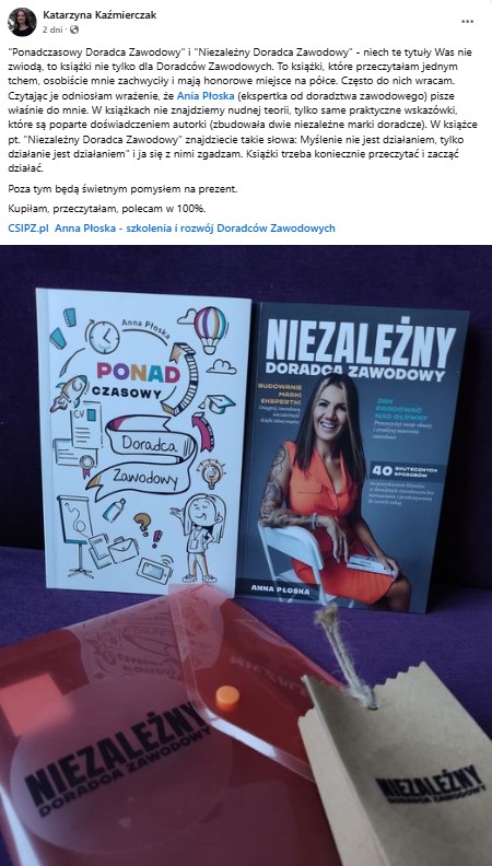 Książka "Niezależny Doradca Zawodowy" + webinar o pieniądzach i zarabianiu 6 niezalezny doradca zawodowy anna ploska opinie katarzyna kazmierczak ksiazki dla doradcow zawodowych