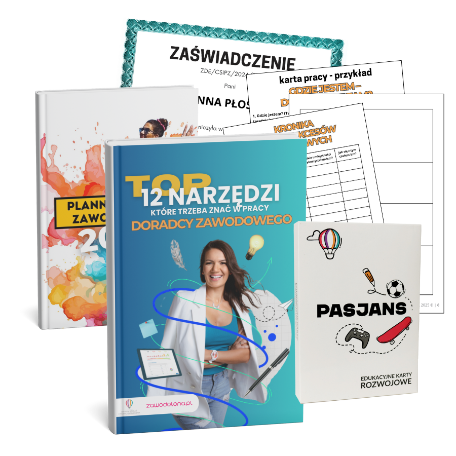 Zestaw Ebook TOP 12 narzędzi w pracy doradcy zawodowego + Karty PASJAns + bonusy